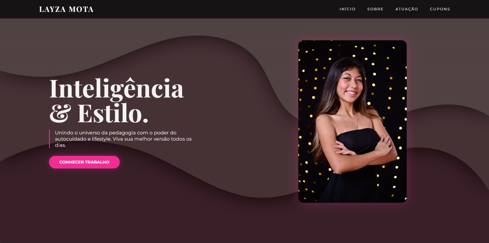 Landing page para influenciadora